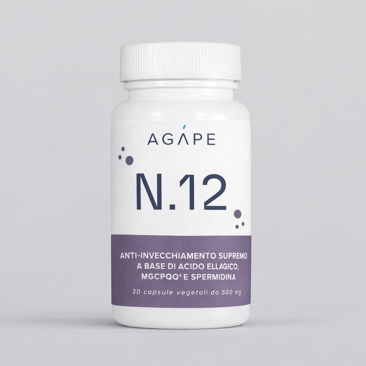 N.12 | ANTI-INVECCHIAMENTO SUPREMO a base di Spermidina, MGCPQQ® e Acido Ellagico |