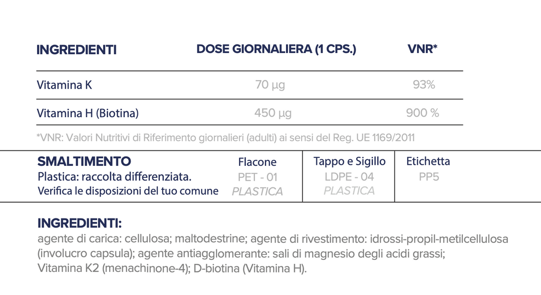 N.06 | VITAMINA K2 MK4 + BIOTINA |